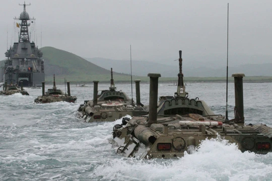 Hải quân Nga tập trận trong vùng biển Nhật Bản