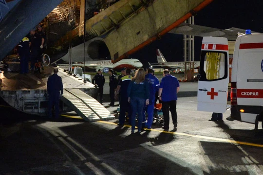 25 bệnh nhi nặng của Donbass đã đến Moskva điều trị