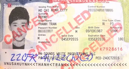Visa loại P3 có hạn FED vào ngày 24/10/2015 được xem là nguyên nhân khiến Trấn Thành bị từ chối nhập cảnh.