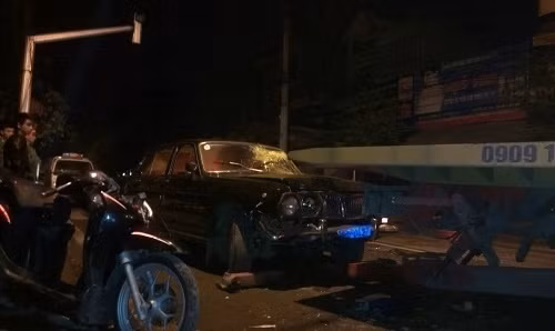 Hiện trường vụ tai nạn.