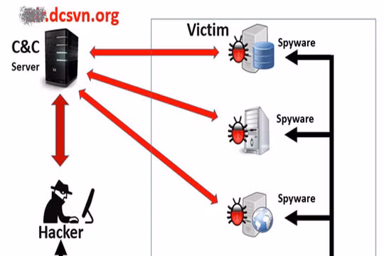 Sơ đồ tấn công của mã độc đã được cài vào hệ thống của Vietnam Airlines (Ảnh Bkav cung cấp)