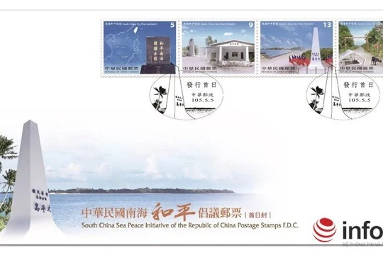 Một bộ tem của Đài Loan vi phạm chủ quyền đối với đảo Ba Bình thuộc quần đảo Trường Sa, Việt Nam