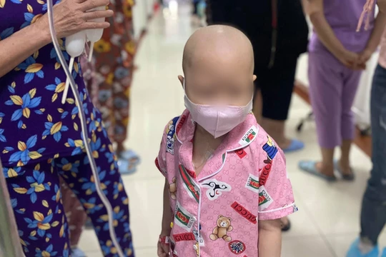 Bệnh nhi điều trị tại BV Truyền máu Huyết học TP.HCM (Ảnh: NVCC)