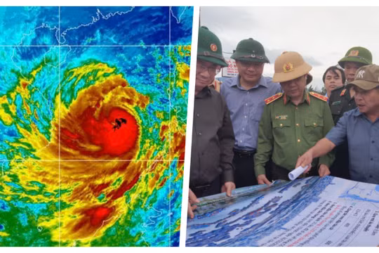 Khẩn cấp sơ tán 450.000 dân, đóng cửa 6 sân bay vì "siêu bão" số 9 sẽ vào đêm nay (Ảnh: Hoà Bình ghép) 