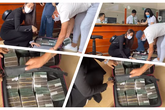 Thuỷ Tiên xuất hiện ở miền Trung, phát tiền cứu trợ bà con vùng lũ ngay trước thềm siêu bão số 9 (Ảnh: FBNV) 