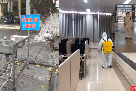 Công tác phòng dịch COVID-19 tại các trường Đại học trên địa bàn TP.HCM (Ảnh: Hòa Bình) 