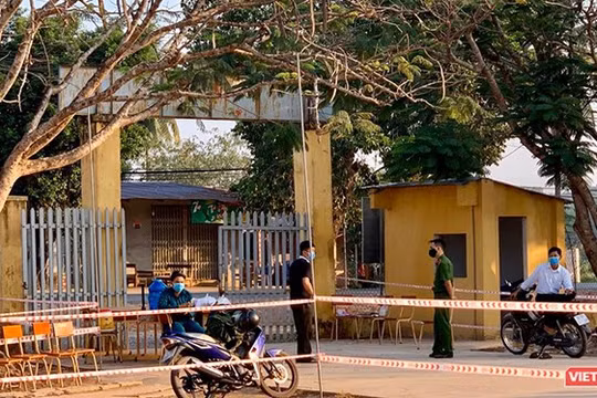 Một khu cách ly tại trường THCS Thành Long, huyện Châu Thành, tỉnh Tây Ninh (Ảnh: Đinh Trung Vũ)