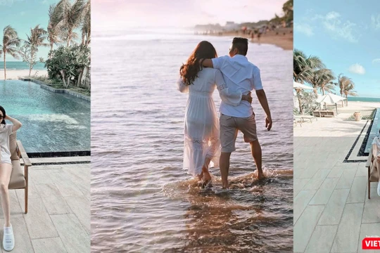 Vợ chồng Bảo Thy thuê resort để cách ly (Ảnh trên trang cá nhân của Bảo Thy, HB ghép) 