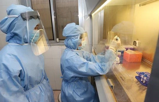 Xét nghiệm tách mẫu sinh phẩm để xác định virus SARS-CoV-2 (Ảnh: BYT) 