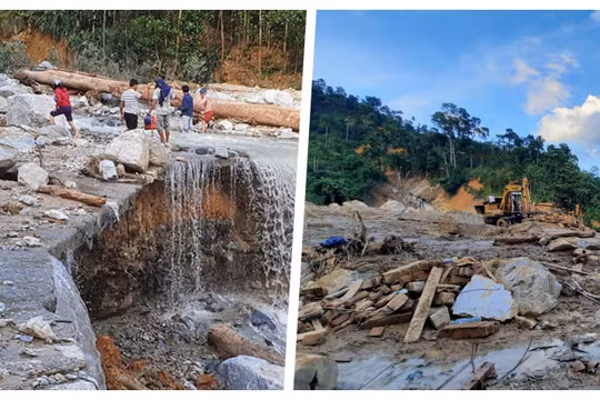 Khẩn cấp cứu nạn nhân Phước Sơn trước khi cơn bão số 10 ập tới (Ảnh: An Bằng) 