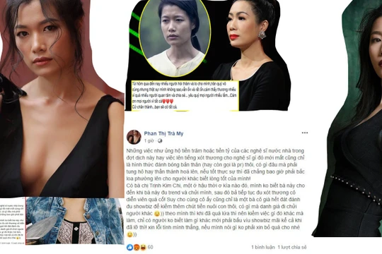 Bị diễn viên Trà My "cảm ơn Cô Vy" xúc phạm NSƯT Trinh Kim Chi có quyền khởi kiện (Ảnh: Minh Tuệ ghép) 