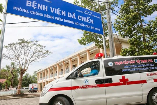 BV Dã chiến Củ Chi - nơi điều trị cho bệnh nhân 1342, 1347 và 1349. Ảnh: Duy Anh 