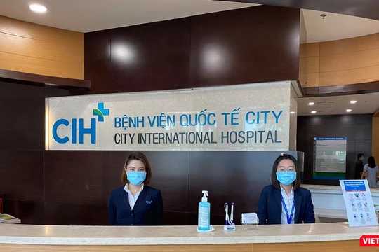 Vừa trở lại tiếp nhận bệnh sau thời gian cách ly, BV Quốc tế City thực hiện phân loại sàng lọc COVID-19 chặt chẽ (Ảnh: CIH) 