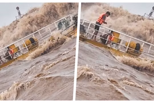 Một tai nạn chìm tàu tại cảng Cửa Việt (Ảnh: Hoà Bình ghép)