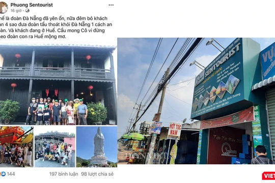 Công ty du lịch có lãnh đạo “khoe” chiến tích “trốn” dịch COVID-19 từ Đà Nẵng ra Huế khiến dân mạng dậy sóng còn chưa có giấy phép lữ hành (Ảnh: Hòa Bình ghép) 