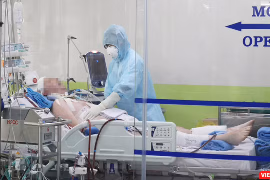Các bác sĩ đang điều trị cho bệnh nhân 91 tại Khoa Hồi sức cấp cứu BV Chợ Rẫy