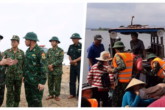 Công tác chống bão số 9 tiến hành quyết liệt tại các tỉnh miền Trung (Ảnh: Hoà Bình ghép)