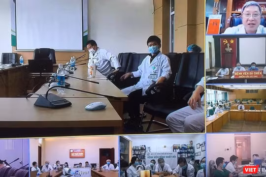 Tiểu ban Điều trị, Hội đồng chuyên môn các bệnh truyền nhiễm đã hội chẩn gấp tìm cách cứu bệnh nhân 91 phi công người Anh (Ảnh: BV BNĐ TP.HCM) 