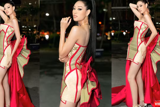 Hoa hậu Khánh Vân bộ trang phục đặc biệt của NTK Nguyễn Tiến Truyển