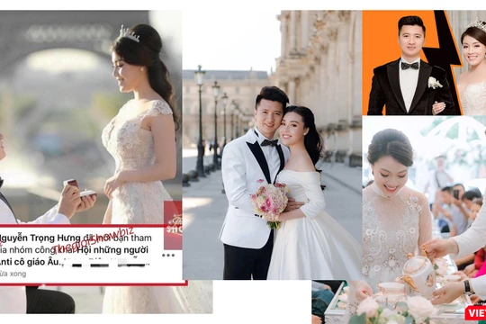 Những khoảnh khắc đẹp trong đám cưới nay bị mang ra ném vào nhau, trở thành "gạch đá" hậu ly hôn (Ảnh: FBNV) 