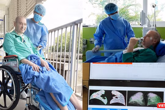 Bệnh nhân 91 đã hồi phục hoàn toàn, rời khỏi máy móc hỗ trợ, sẽ về Anh ngày 12/7 tới (Ảnh: Hòa Bình ghép) 