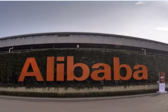 Logo của Alibaba tại trụ sở của Tập đoàn ở Hàng Châu (Triết Giang - Trung Quốc) 