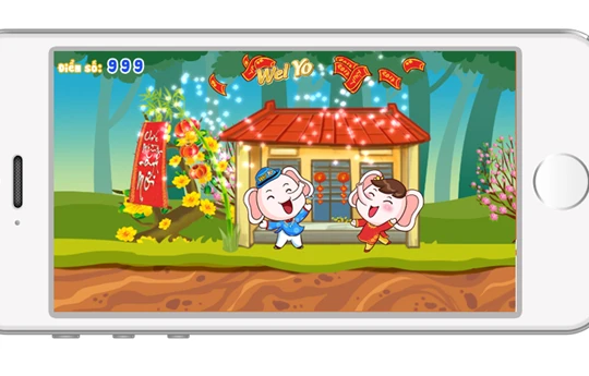 Đồ họa đáng yêu và rực rỡ sắc màu Tết của “Wel Yo đua Tết vi diệu”.