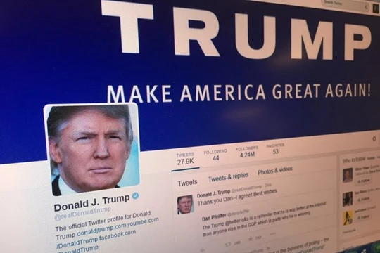 Trang mạng xã hội Twitter của Tổng thống đắc cử Donald Trump. (Nguồn: Government Technology)