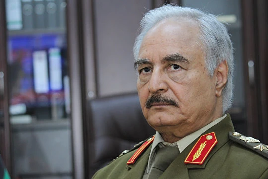 Khalifa Belqasim Haftar. Ảnh AP Photo/ Mohammed El-Sheikhy 
