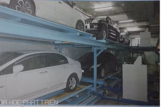 Hệ thống đỗ xe ô tô tự động theo công nghệ tầng di chuyển được lắp đặt tại 15 Bis Lý Nam Đế, Hà Nội