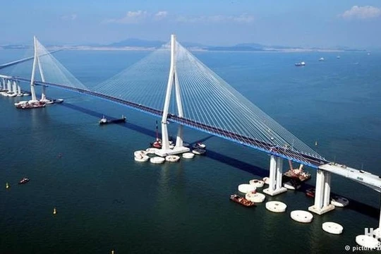 Mô hình cầu Kerch nối Crimea với đất liền của Nga