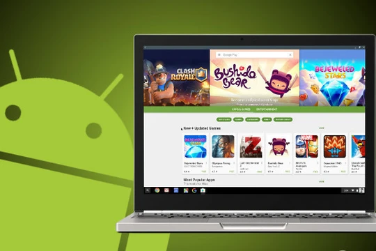 Máy tính Chromebook được sản xuất mới trong năm 2017 có thể cài đặt ứng dụng Android ẢNH CHỤP MÀN HÌNH