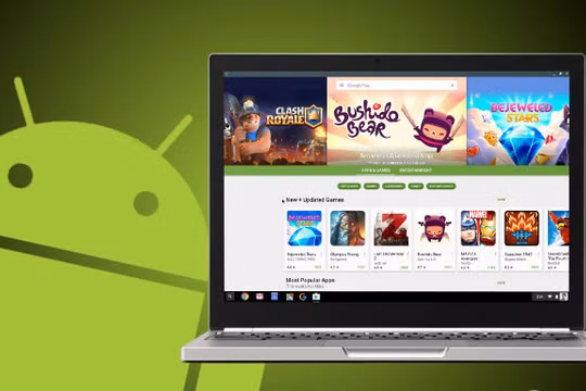 Máy tính Chromebook được sản xuất mới trong năm 2017 có thể cài đặt ứng dụng Android ẢNH CHỤP MÀN HÌNH