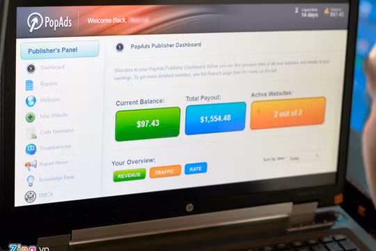 Popads, một trong số những kênh phân phối quảng cáo ưa thích của các trang phim lậu.