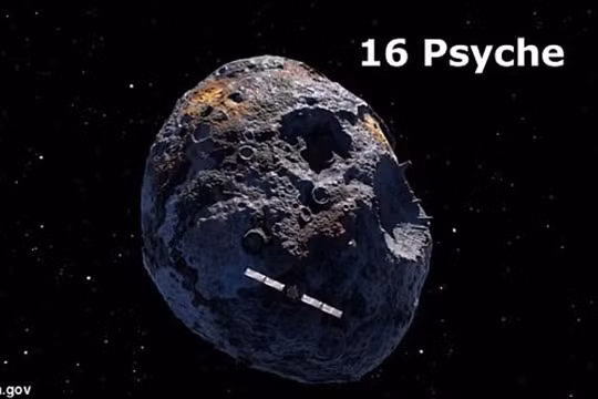 16 Psyche có trữ lượng sắt trị giá 10 tỷ tỷ USD. Ảnh: NASA.