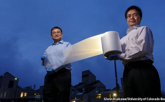 Tiến sĩ Yang và Yin bên phát minh của mình