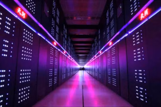 Bên trong gian đặt siêu máy tính