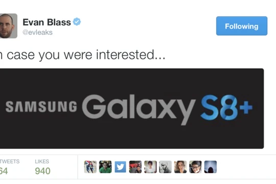 Tài khoản của “vua tin đồn” Evan Blass