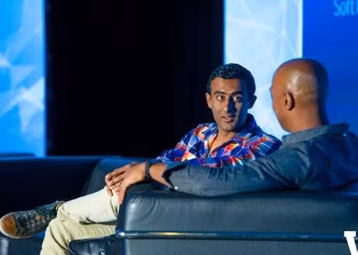 2 CEO của Vungle là Zain Jaffer (trái) và Charles Hudson trong hội nghị của GameBeat 2017.