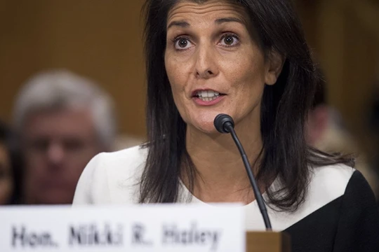 Bà Nikki Haley - Đại diện thường trực của Mỹ tại Liên hợp quốc