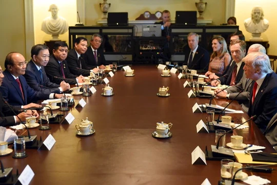 Hội đàm cấp cao Việt Nam - Hoa Kỳ - Ảnh: VGP