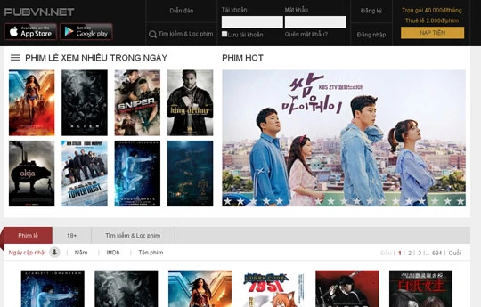 Nhiều trang phim lậu đã bị rút hết quảng cáo