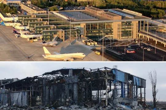 Sân bay Donetsk ngày trước và bây giờ