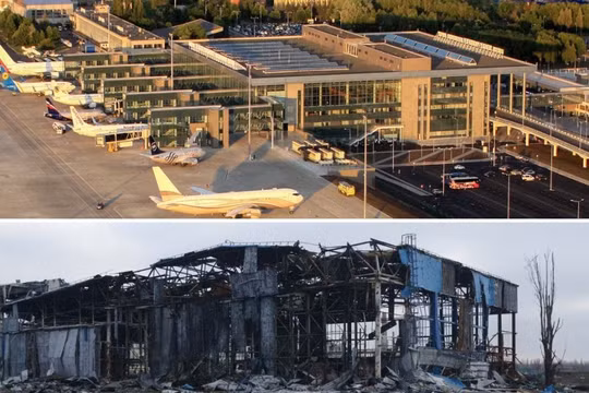 Sân bay Donetsk ngày trước và bây giờ