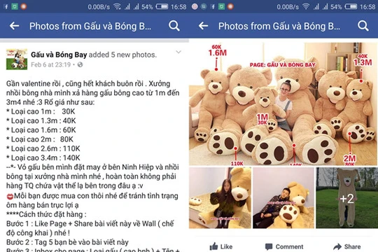 Chiêu trò tặng gấu bông nhân ngày Valentine