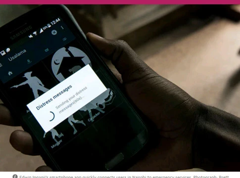 Ứng dụng Usalama do Inganji và các bạn học viết ra - ẢNH MÀN HÌNH THE GUARDIAN