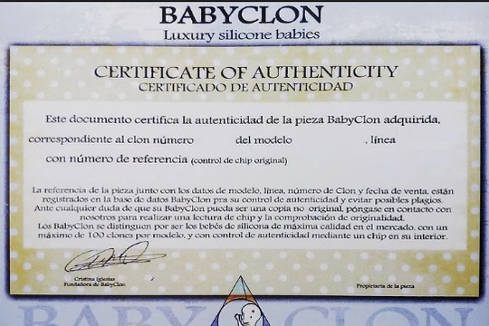 Chứng nhận sản phẩm của Babyclon