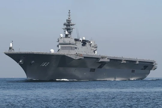 Tàu JS Izumo, niềm kiêu hãnh của Lực lượng Phòng vệ trên Biển của Nhật Bản (JMSDF). (Nguồn: i.imgur.com)