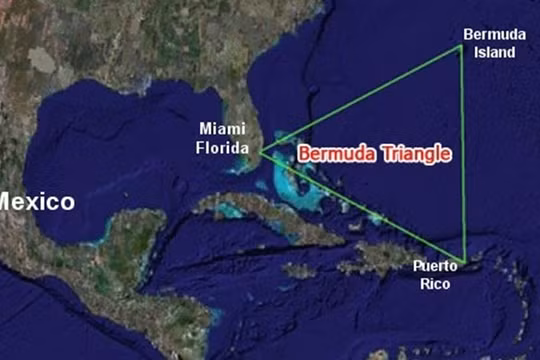 Tam giác Bermuda trên bản đồ