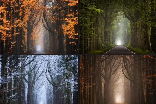 Một bối cảnh nhiều thời điểm chụp